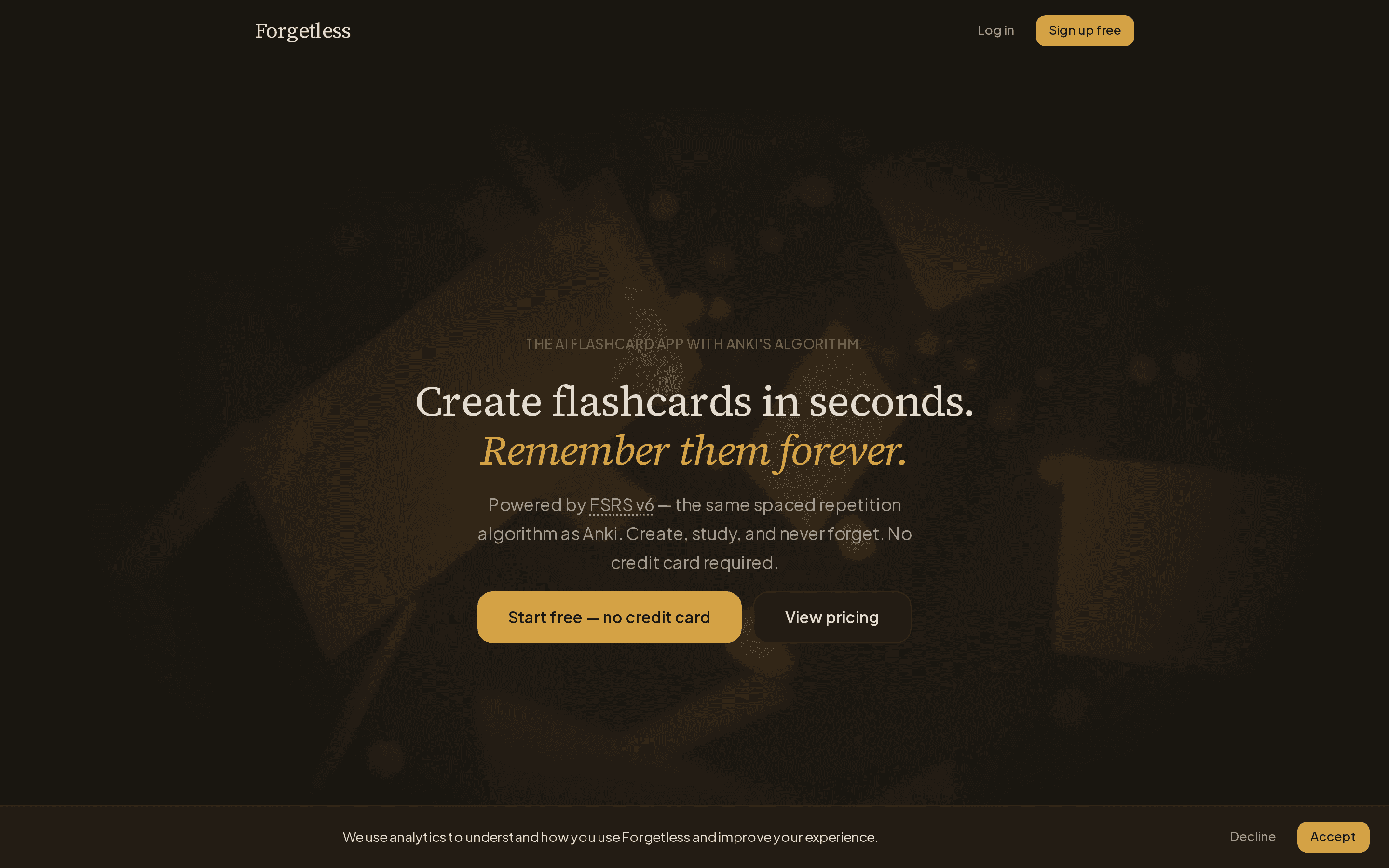 Cover image for Forgetless - AI-Powered Spaced Repetition project